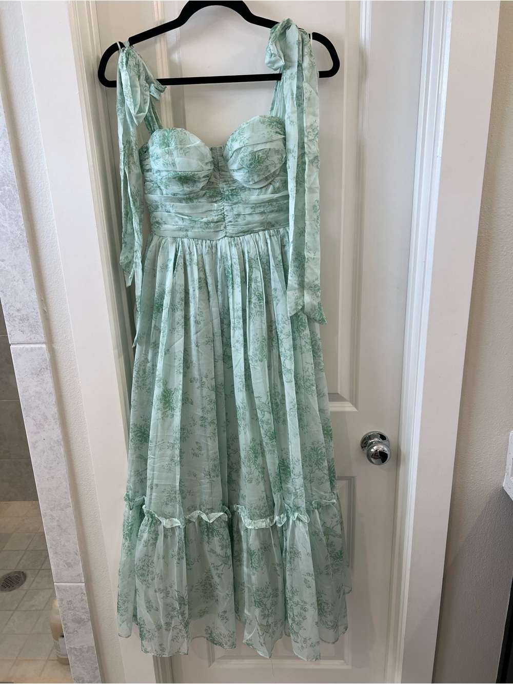 Petal & Pup Mint Green Floral Midi Dress